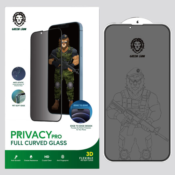 محافظ صفحه نمایش حریم شخصی گرین مدل Privacy-Pro مناسب برای گوشی موبایل اپل IPhone 13 Pro Max