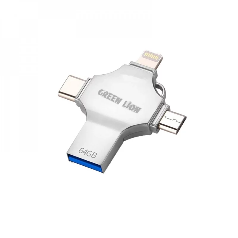 فلش مموری گرین لاین مدل gn4in1usb64sl ظرفیت 64 گیگابایت